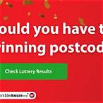 postcode lottery results checker